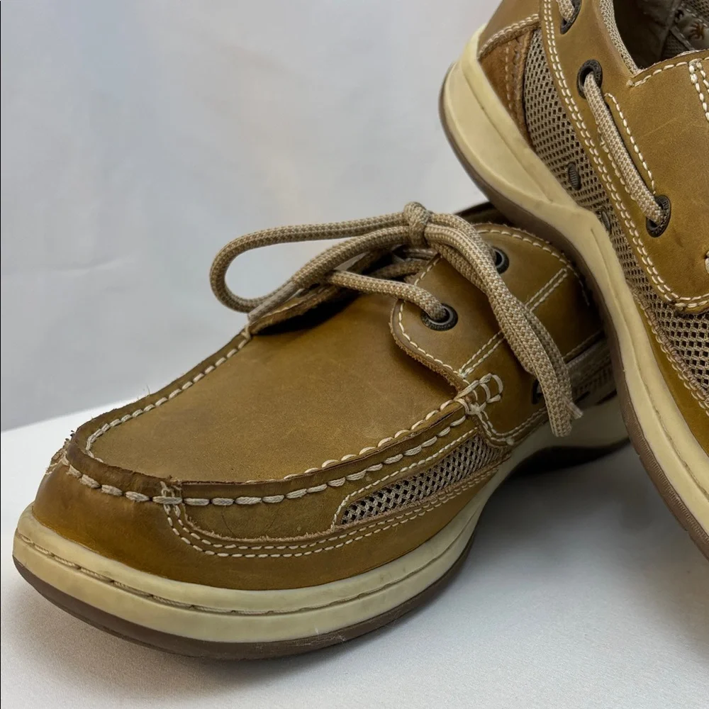 Margaritaville Men's Sz10 Tan Anchor/Deck Leather‎ Casual Shoes